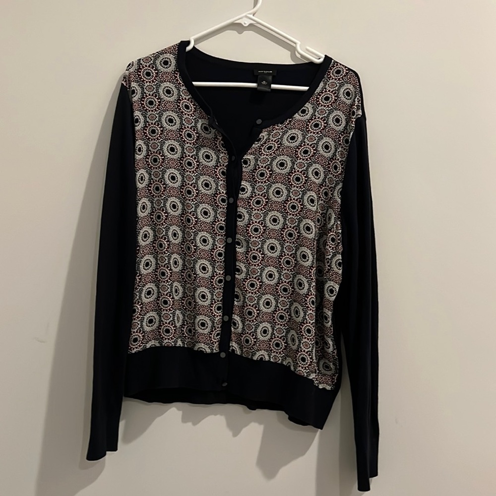 Ann Taylor Factory, Mixed Media Navy cardigan